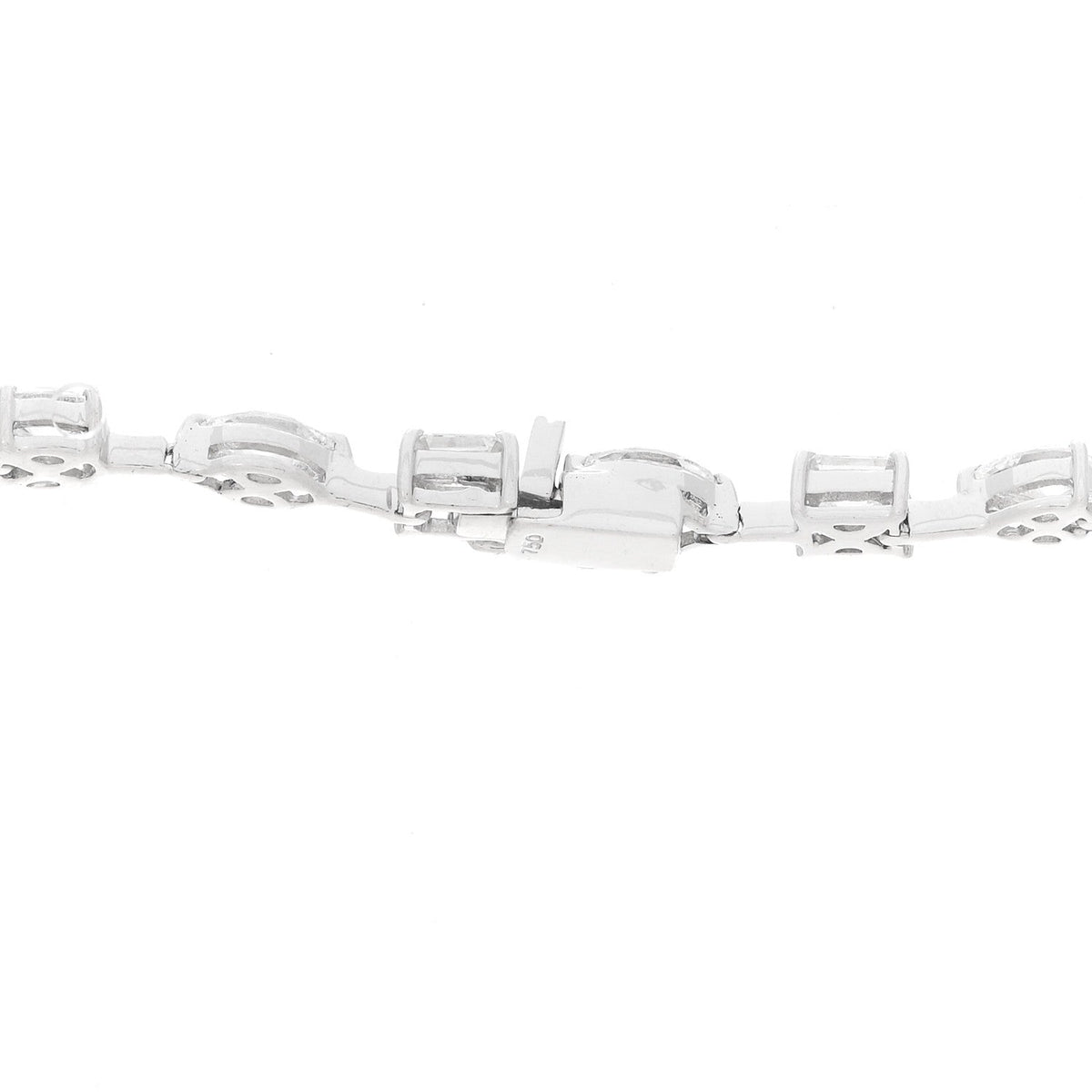 Parker & West by FASHIONPHILE18K White Gold Diamond 11.30ctw Emerald Marquis Oval Pear Princess Cut Necklace