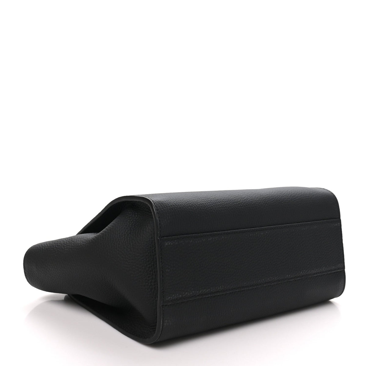The Row Grained Calfskin Marlo 12 Tote Bag Black