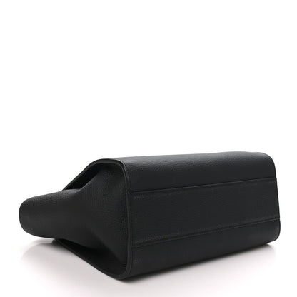 The Row Grained Calfskin Marlo 12 Tote Bag Black