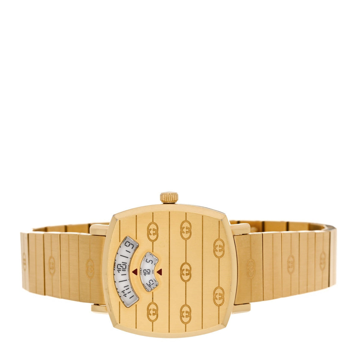 Gucci Stainless Steel 27mm Grip Quartz Watch Gold