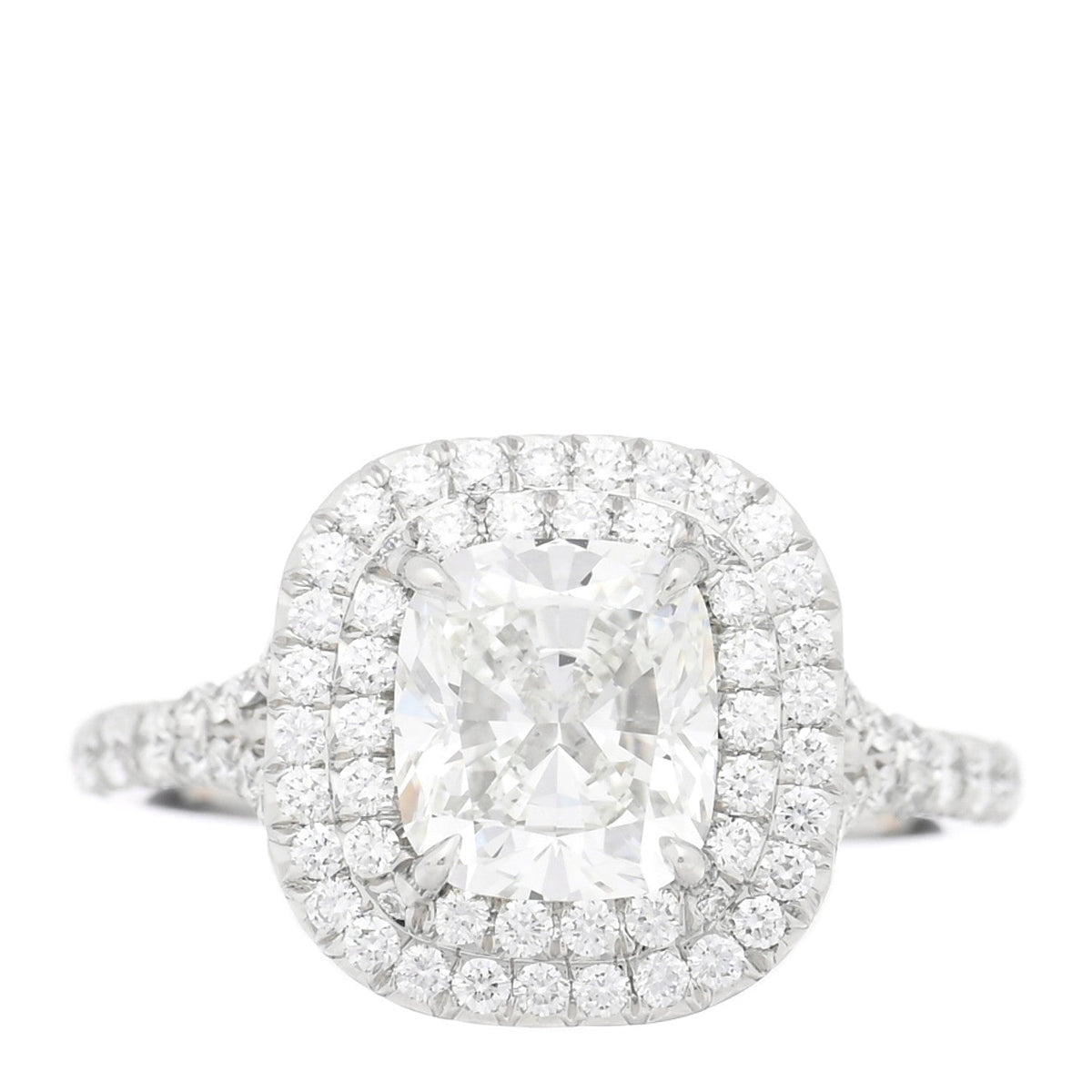 Tiffany Platinum Diamond 1.54ct Soleste Engagement Ring 43 2.5
