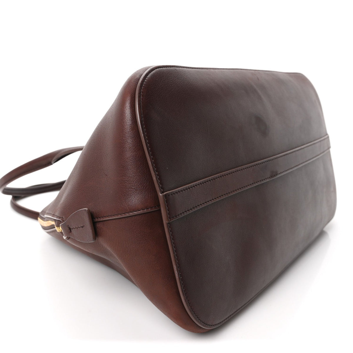 The Row Polished Saddle Calfskin Large Devon Bag Burgundy 1944229