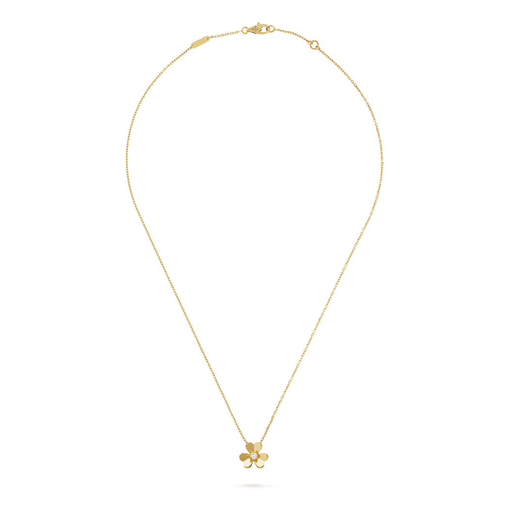 18K Gold Diamond VCA Frivole Mini Pendant