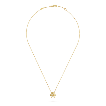 18K Gold Diamond VCA Frivole Mini Pendant
