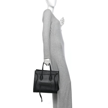 Celine Supple Calfskin Medium Phantom Luggage Black