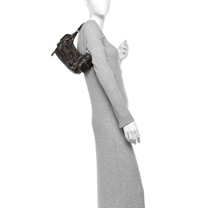 Miu Miu Distressed Nappa Pocket Bag Sand Coffee