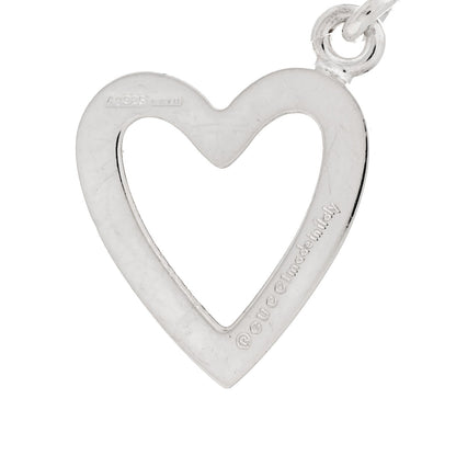 Gucci Sterling Silver Heart Toggle Necklace 39.4cm