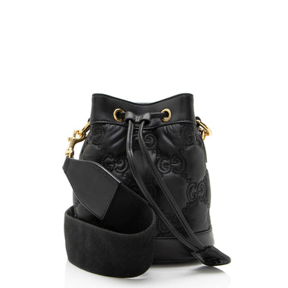 GG Convertible Bucket Bag GG Matelasse Leather Small