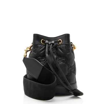 GG Convertible Bucket Bag GG Matelasse Leather Small