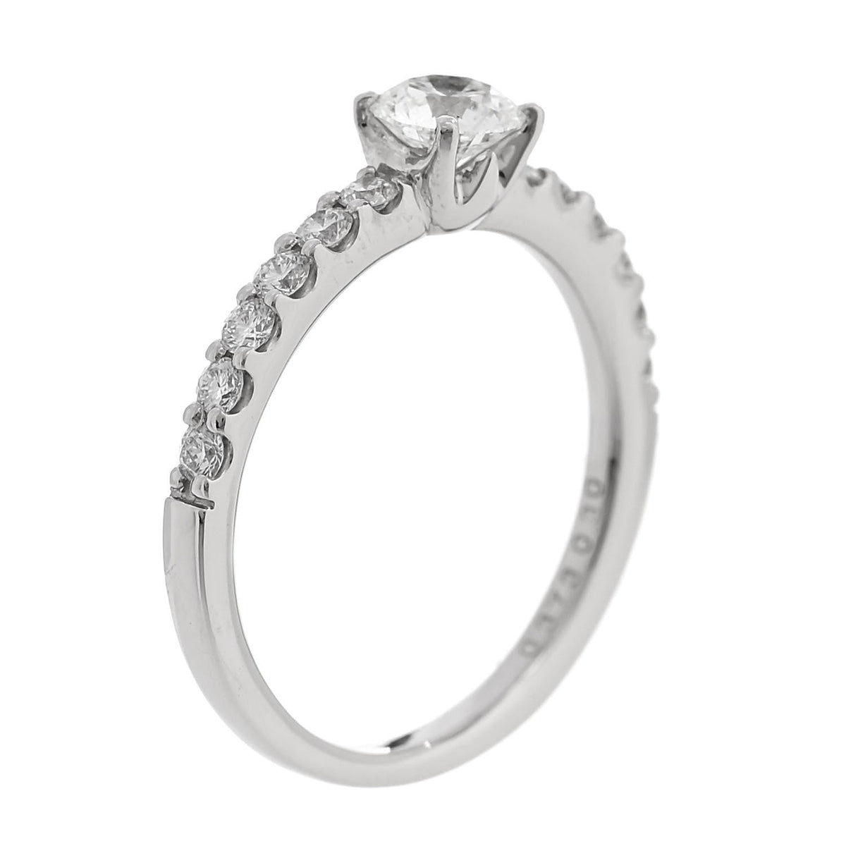 Parker & West Platinum Diamond .37ct Solitaire Ring 49 5