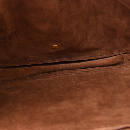 Celine Shiny Lambskin Soft Triomphe Little Half Moon Bag Brick 1982484