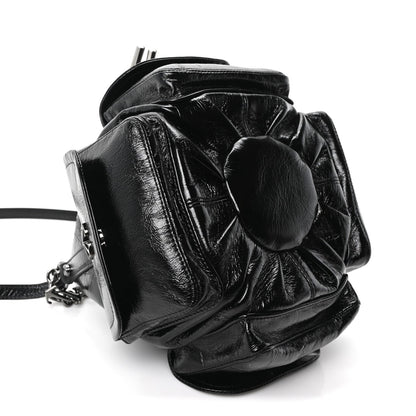 Off-White Calfskin Dumbo B Chain Pocket Bucket Bag Black