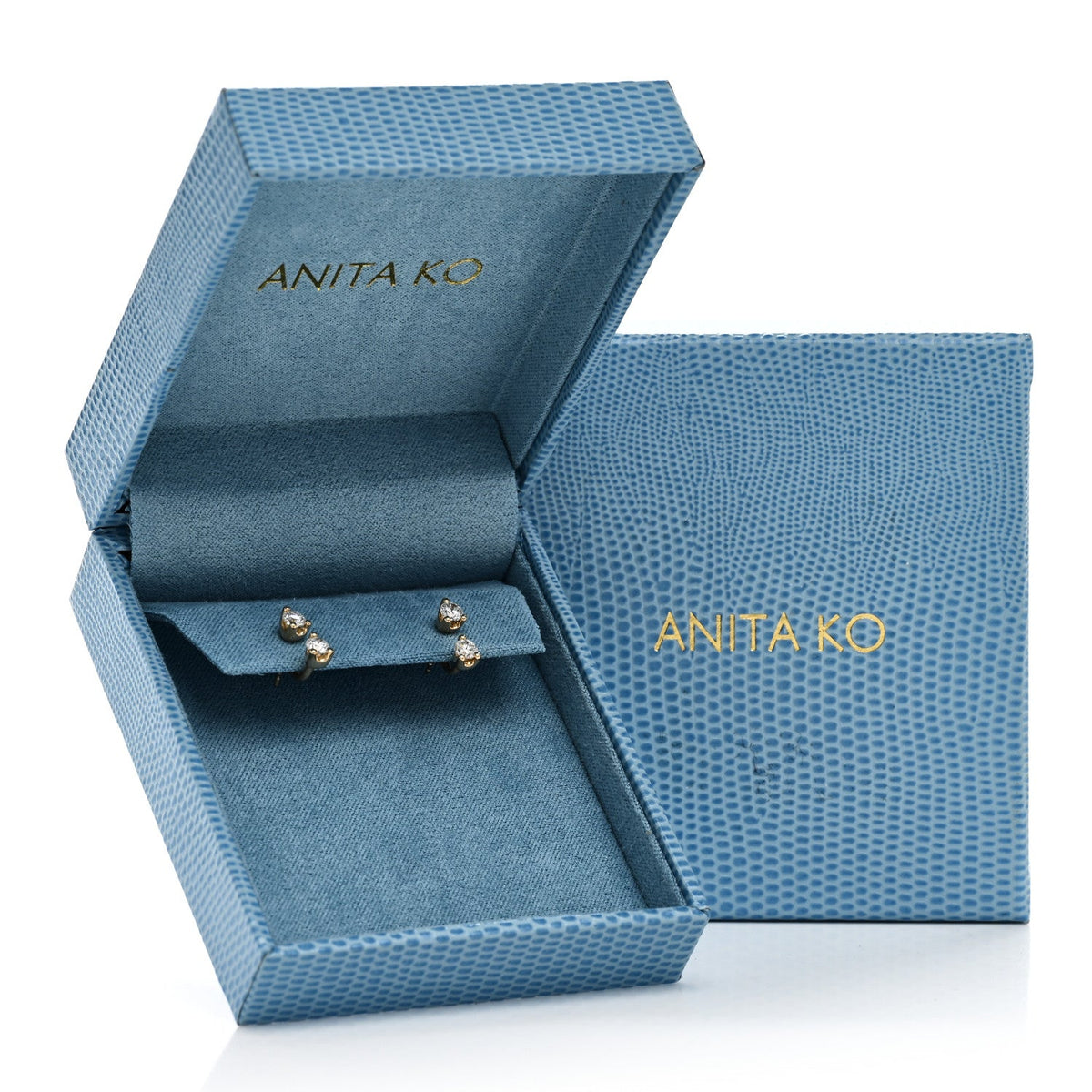 Anita Ko18K Yellow Gold Diamond Classic Round Orbit Earrings