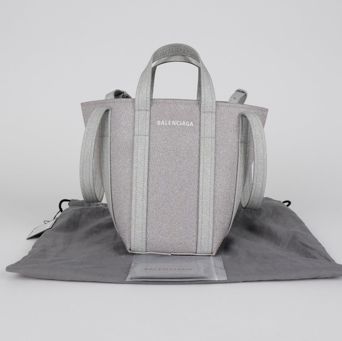 Hourglass Top Handle Bag Glitter Leather Small