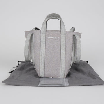 Hourglass Top Handle Bag Glitter Leather Small
