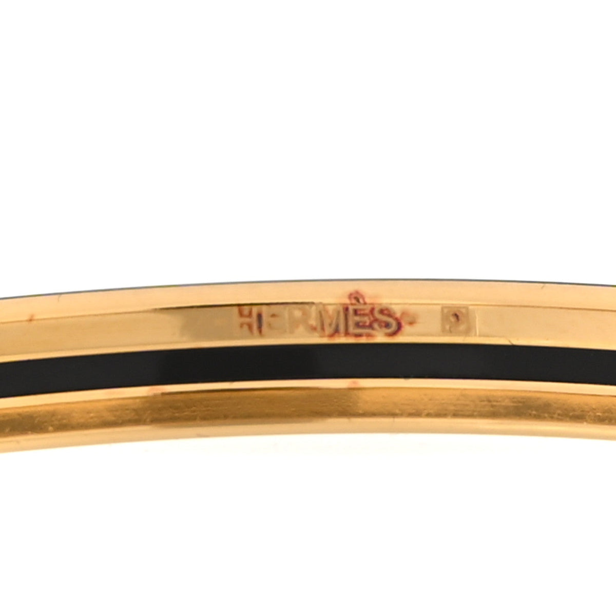 Hermes Enamel Printed Extra Narrow Uni Bracelet 70 Creme