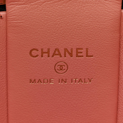 Chanel Patent Quilted Afternoon Tea Top Handle Vanity Case Black