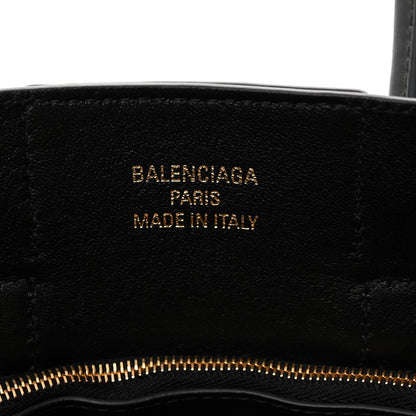Balenciaga Smooth Calfskin Mini Bel Air Carry All Bag Black