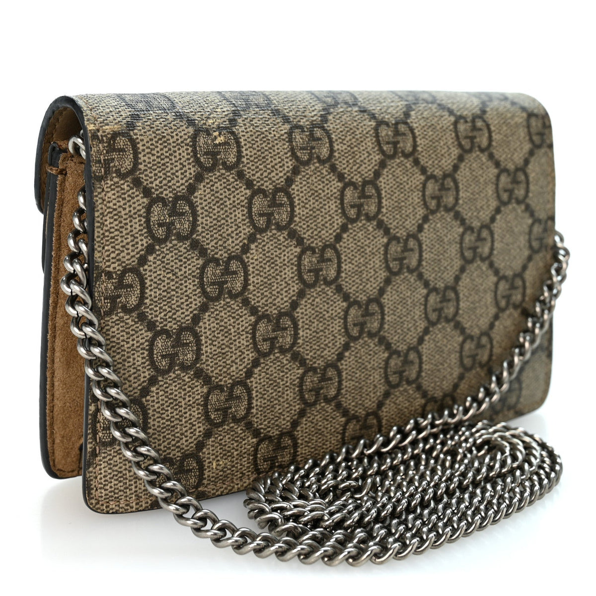 Gucci GG Supreme Monogram Super Mini Dionysus Shoulder Bag Taupe