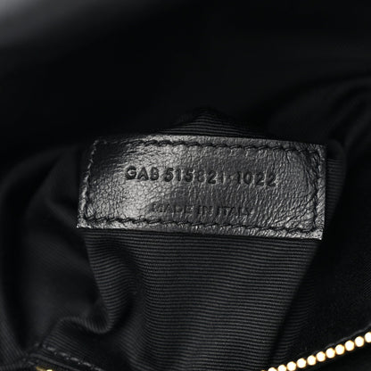 Saint Laurent Satin Patchwork Monogram Medium Jamie Bag Black