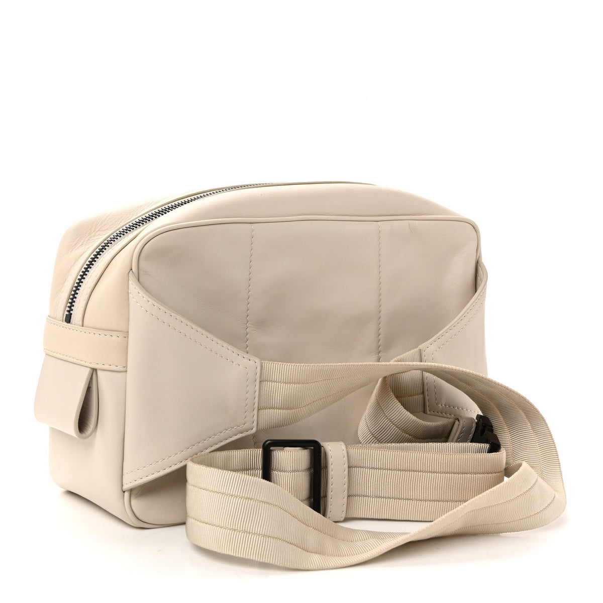 Bottega Veneta Perforated Calfskin Leggero Belt Bag Mist Plaster