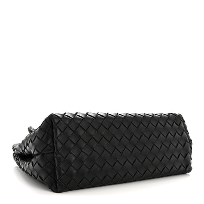 Bottega Veneta Nappa Intrecciato Medium Andiamo Shoulder Bag Black