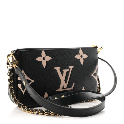 Louis Vuitton Monogram Empreinte Giant Multi Pochette Accessoires Black Beige