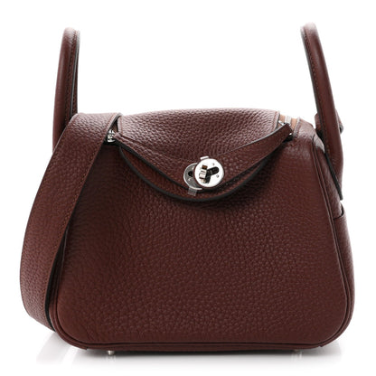 Hermes Taurillon Clemence Mini Lindy 20 Terre 1983359