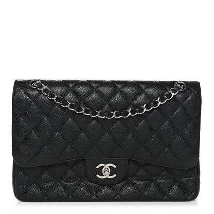 Chanel Caviar Quilted Jumbo Double Flap Black