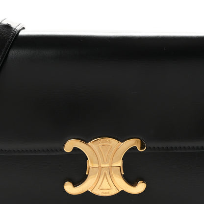 Celine Shiny Calfskin Teen Triomphe Black