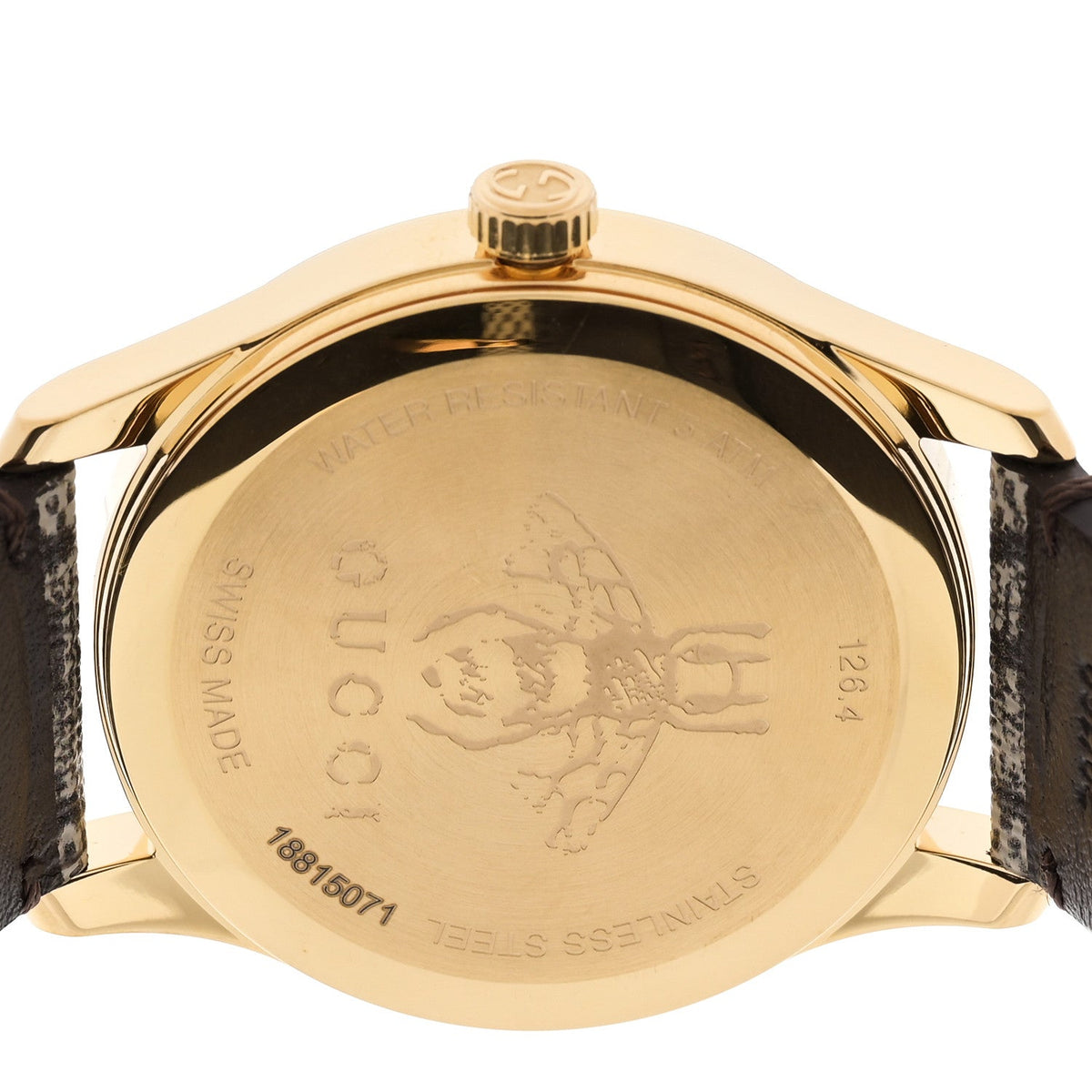 Gucci Stainless Steel Canvas 38mm G-Timeless GG Supreme Bee Watch Brown
