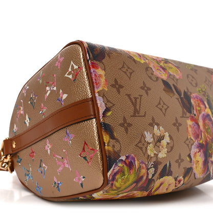 Louis Vuitton Canvas Monogram LV Garden Speedy Bandouliere 25 Gold