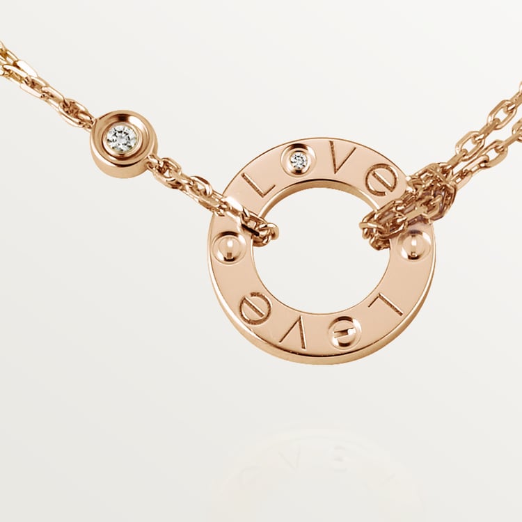 18K Gold Diamond Cartier Love Necklace