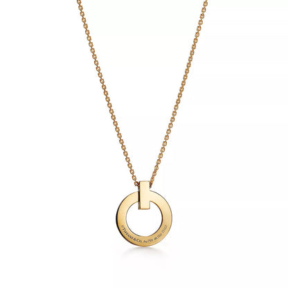 18K Gold Diamond Tiffany T1 Pendant