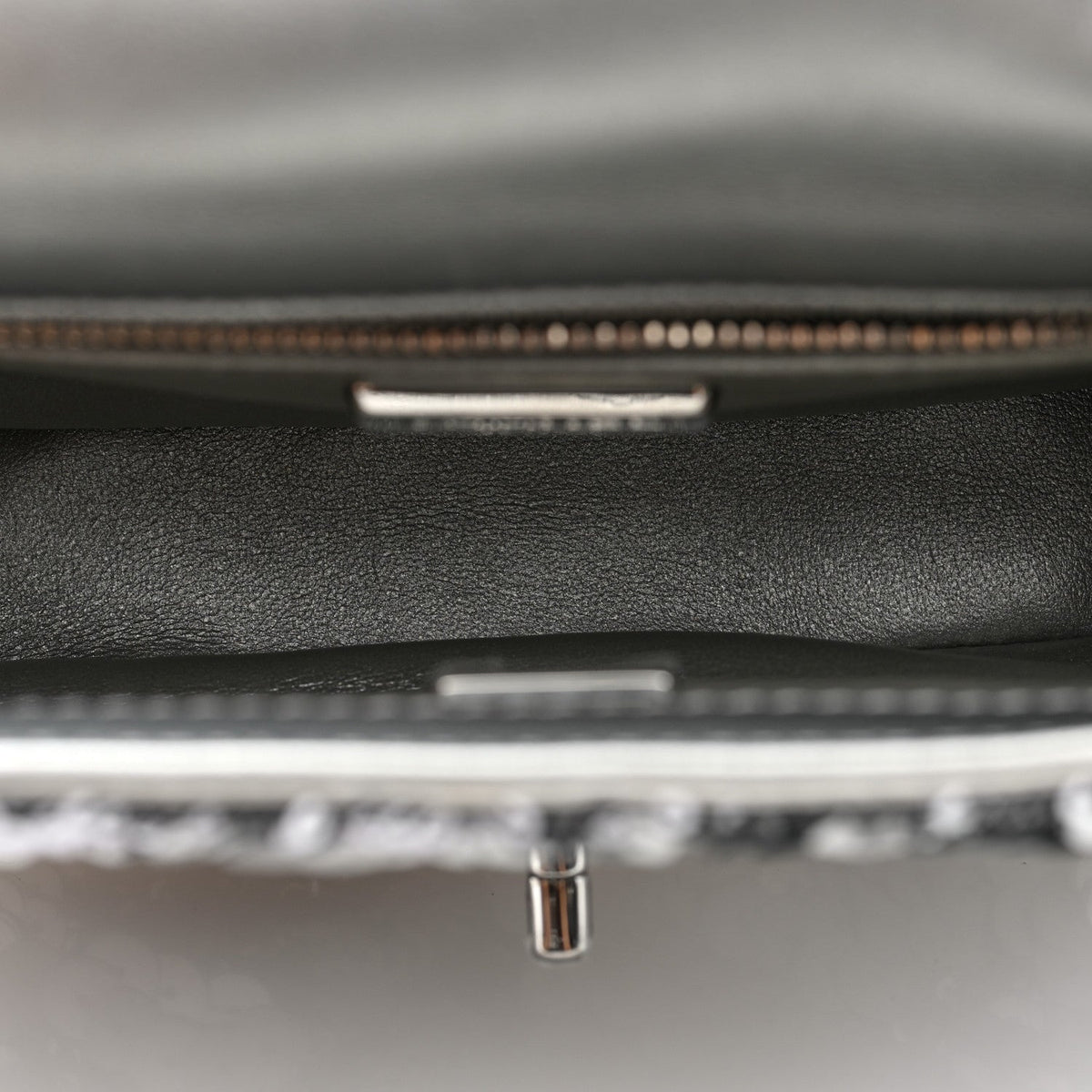 Chanel Sequin Mini Rectangular Flap Silver