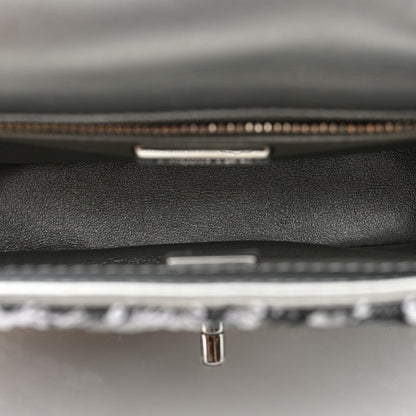 Chanel Sequin Mini Rectangular Flap Silver