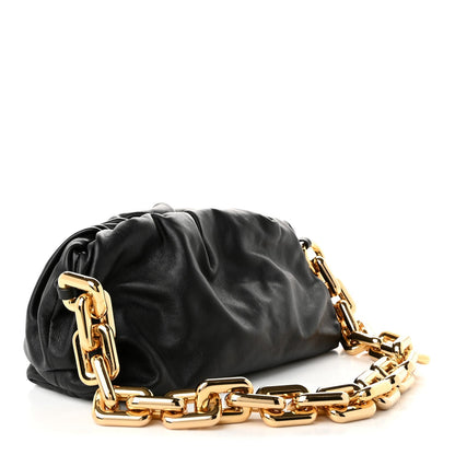 Bottega Veneta Calfskin The Chain Pouch Black