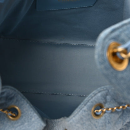 Chanel Washed Denim Quilted Medium 25 Handbag Blue