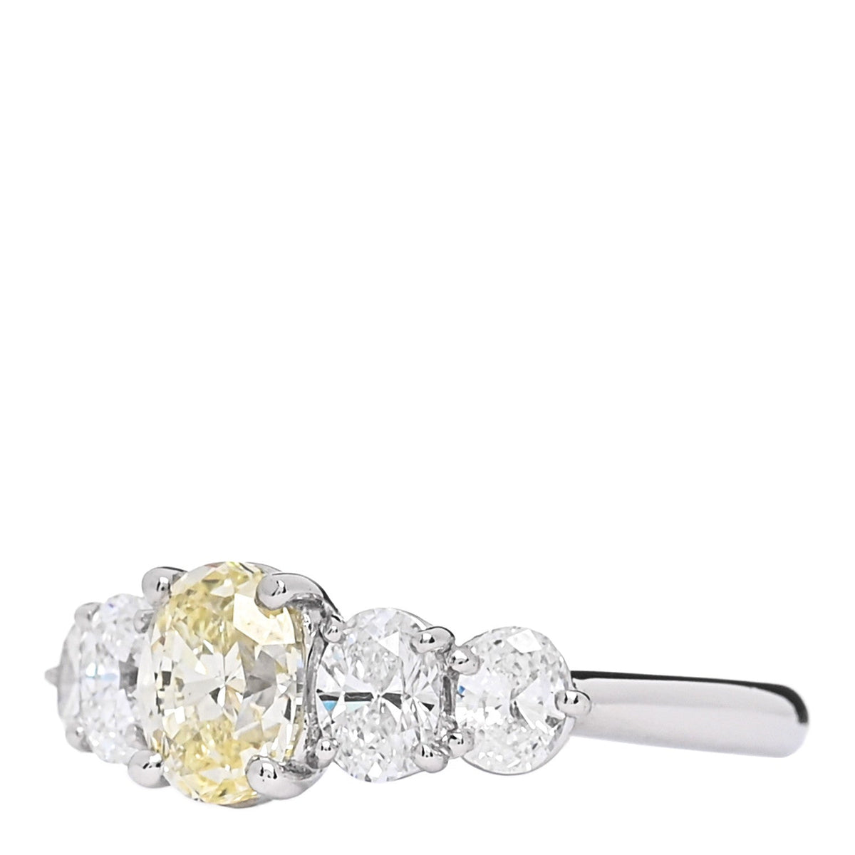 Parker & West by FASHIONPHILEPlatinum Yellow Diamond 1.71ctw Five Stone Ring 51 5.75