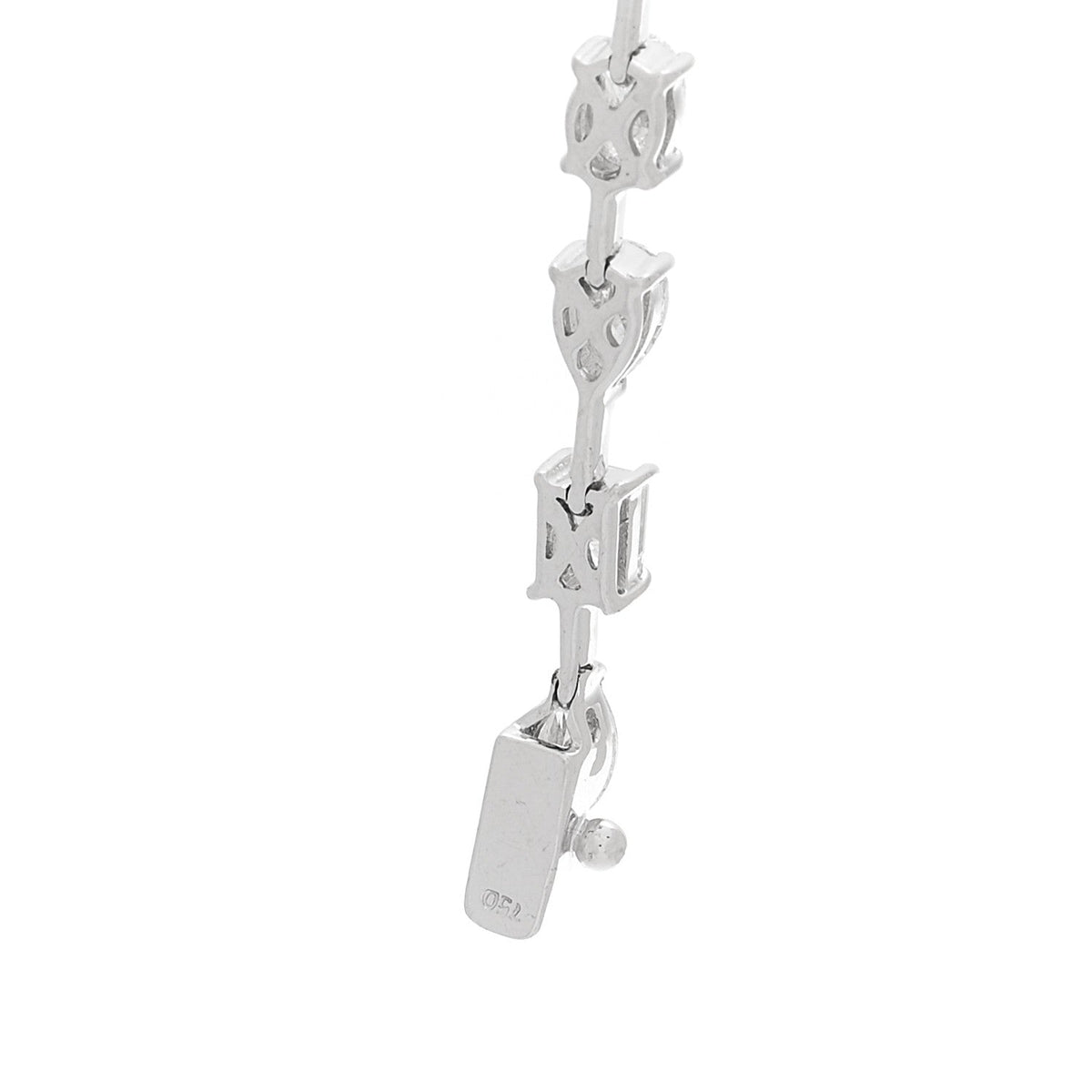 Parker & West by FASHIONPHILE18K White Gold Diamond 11.30ctw Emerald Marquis Oval Pear Princess Cut Necklace