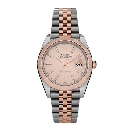 Rolex Stainless Steel 18K Everose Gold Men's 41mm Datejust Watch 126331