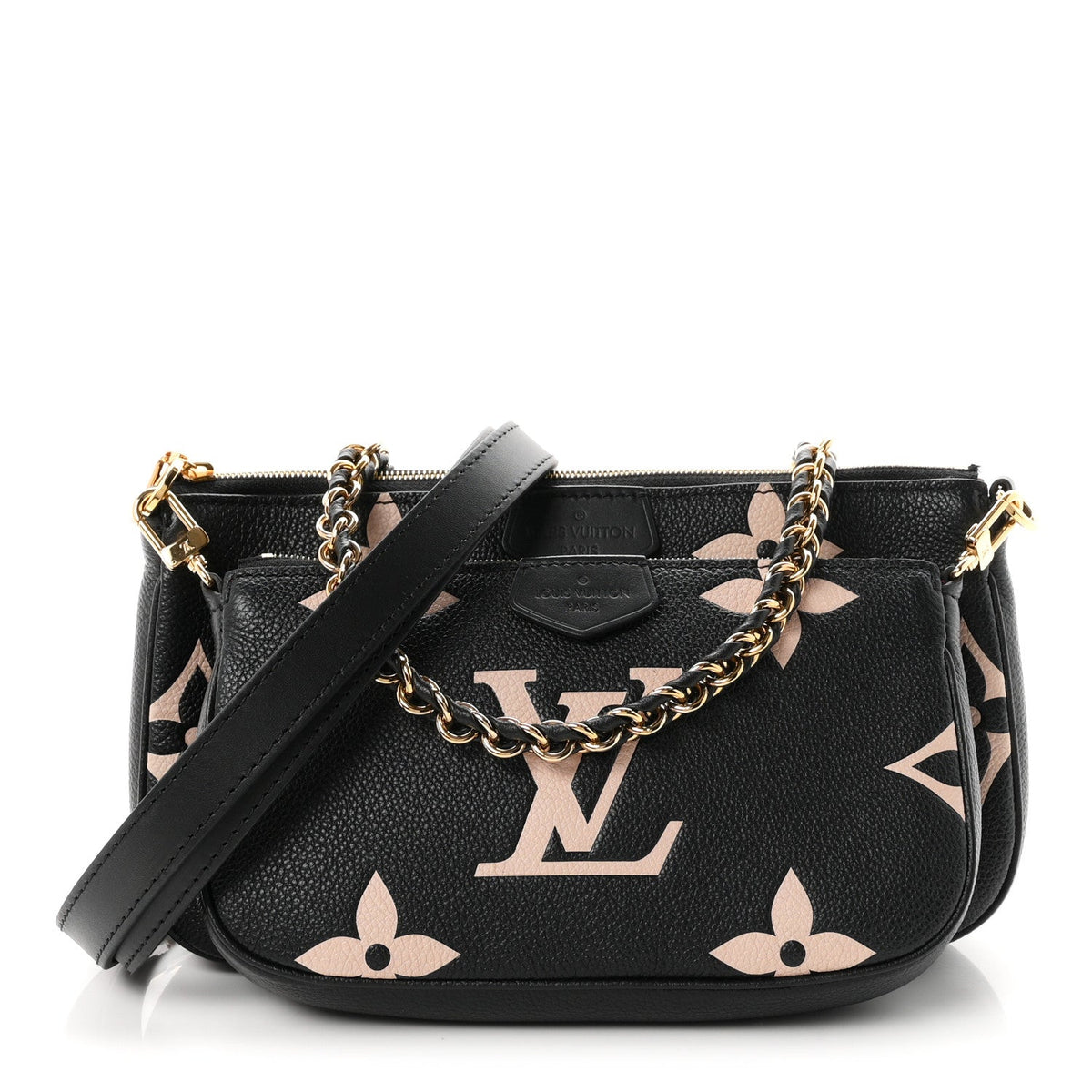 Louis Vuitton Monogram Empreinte Giant Multi Pochette Accessoires Black Beige