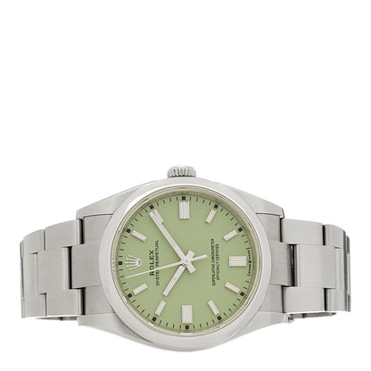 Rolex Stainless Steel 36mm Oyster Perpetual Watch Pistachio 126000
