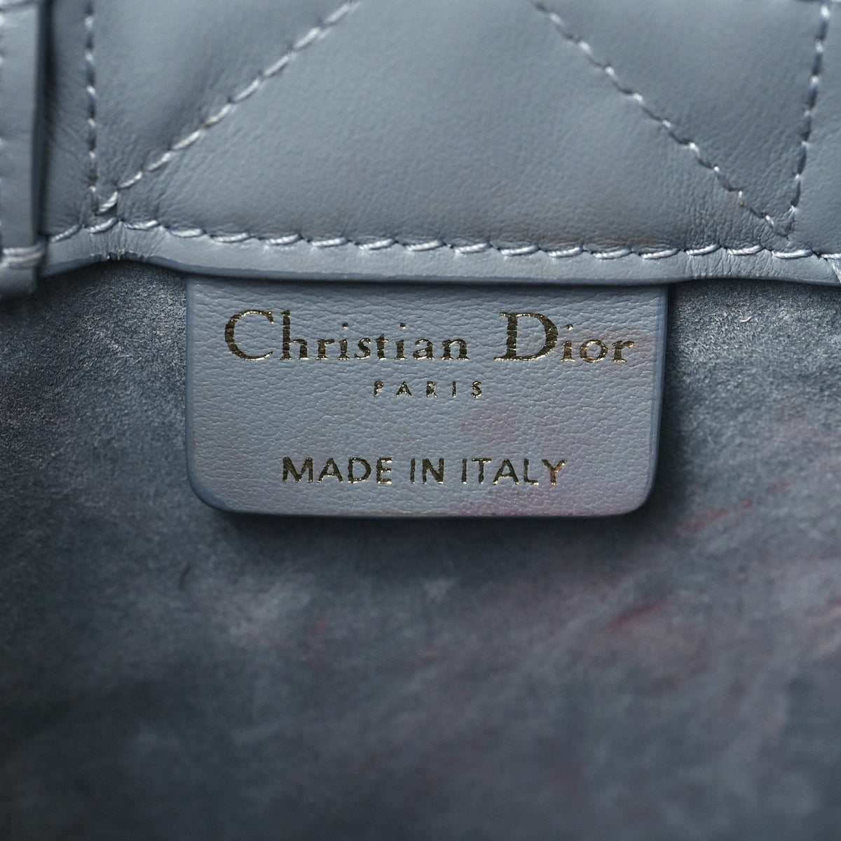 Christian Dior Calfskin Macrocannage Mini Book Tote Cloud Blue