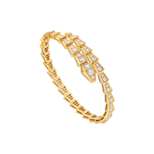 18K Gold Diamonds BVLGARI Serpenti Viper Bracelet