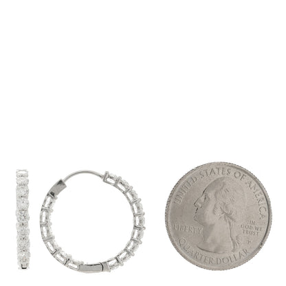 Tiffany Platinum Diamond 2.39ctw Inside-Out Hoop Earrings