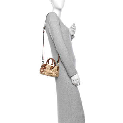 Louis Vuitton Raffia Nano Speedy Natural Tan