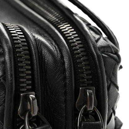 Bottega Veneta Nappa Intrecciato Nodini Crossbody Bag Black