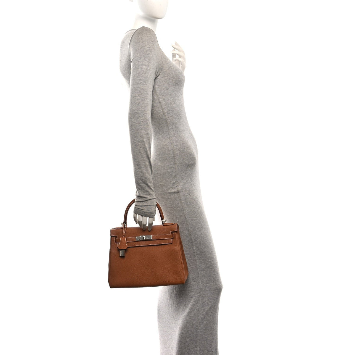 Hermes Togo 28cm Kelly Retourne Bag Gold