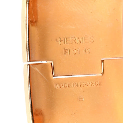 Hermes Enamel Wide Clic Clac H Bracelet PM Rose Dragee